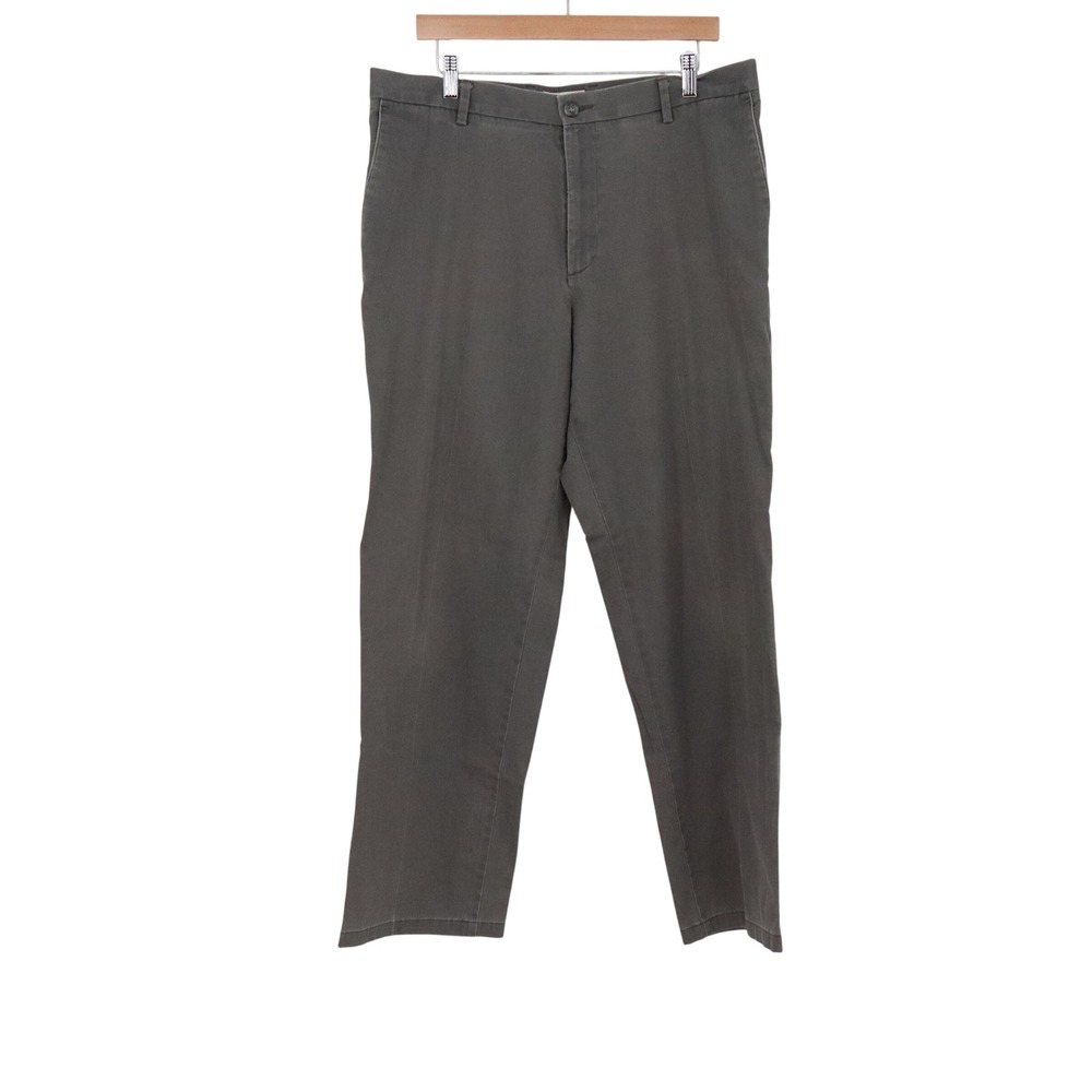 Dockers Pants Mens 36/32 Relaxed Fit Olive Gray Chino Cotton Stretch Excellent